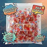 4D Ultra Realistic Lucky Fish, 1 lb Bag | Juice filled, Indivually Wrapped, Peach and Mango Flavored View 4