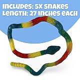 Albanese Giant Gummi Rattlesnake – 27 Inch Gummy Snake | 5 per Tub (~1 lb) | Cherry, Blue Raspberry & Sour Lemon View 2