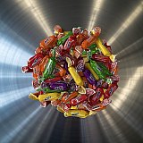 Assorted Colombina Fruit Chews Including Grape, Banana, Orange, Strawberry and Green Apple, 2 lbs. View 2
