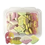 Authentic Swedish BUBS Candy – 1 lb Tub | 4-Flavor Variety Mix: Banana Toffee, Strawberry Vanilla, Tutti Frutti & Lemon Raspberry