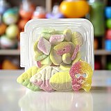 Authentic Swedish Candy Bubs In a Tub 4 Flavor Variety Mix, Banana Toffee, Strawberry Vanilla, Tutti Frutti, and Lemon Raspberry, 8 Oz View 5