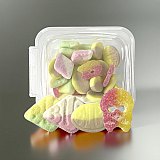 Authentic Swedish Candy Bubs In a Tub 4 Flavor Variety Mix, Banana Toffee, Strawberry Vanilla, Tutti Frutti, and Lemon Raspberry, 8 Oz View 4