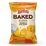 Baked Ruffles Cheddar & Sour Cream Potato Chip Crisps, .8 Oz Bag | Pack of 15 View 2