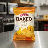 Baked Ruffles Cheddar & Sour Cream Potato Chip Crisps, .8 Oz Bag | Pack of 15 View 3