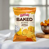 Baked Ruffles Cheddar & Sour Cream Potato Chip Crisps, .8 Oz Bag | Pack of 15 View 6