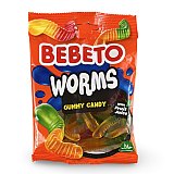Bebeto Gummy Worms Candy, Halal Certified, 2.8 Oz (Case of 12)