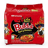 Buldak Spicy Chicken Ramen Korean Instant Noodles, 5 Pack | 2x Spicy
