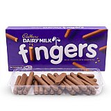 Cadbury Dairy Milk Fingers Variety Pack, 4 UK Imported Biscuit Boxes, Milk Chocolate, White Chocolate, Orange & Sea Salt Caramel View 3
