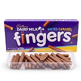 Cadbury Dairy Milk Fingers Variety Pack, 4 UK Imported Biscuit Boxes, Milk Chocolate, White Chocolate, Orange & Sea Salt Caramel View 4