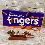 Cadbury Dairy Milk Fingers Variety Pack, 4 UK Imported Biscuit Boxes, Milk Chocolate, White Chocolate, Orange & Sea Salt Caramel View 7
