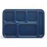 Cambro Cafeteria Trays With Compartments, 10" x 14.5" | Blue