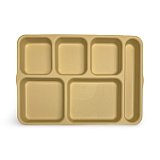 Cambro Incarceration Cafeteria Tray with Compartments Solitary Confinement Style with Lid Option Heavy-duty Construction for Secure Meal Service Tableware Coasters View 1