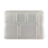 Cambro Incarceration Cafeteria Tray with Compartments Solitary Confinement Style with Lid Option Heavy-duty Construction for Secure Meal Service Tableware Coasters View 2