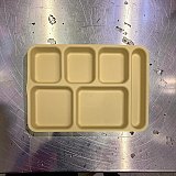 Cambro Incarceration Cafeteria Tray with Compartments Solitary Confinement Style with Lid Option Heavy-duty Construction for Secure Meal Service Tableware Coasters View 3
