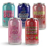 Candy Lips Brand Candy Flavored Sodas, Made in USA | Bubble Gum, Grape Gummy , Watermelon Slices, Peach Ring and Cotton Candy View 6