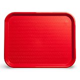 Carlisle School Cafeteria Tray 18 x 14 Inch Non-Compartment Durable Tray | Red