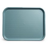 Carlisle School Cafeteria Tray 18 x 14 Inch Non-Compartment Durable Tray | Slate Blue