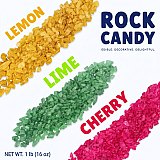 Carlotta's Bakery Rock Candy Crystals, 1 lb Tub, Choose Lemon, Lime, Cherry, Strawberry, Blue Raspberry, Grape or 6 Flavor Variety Pack View 4