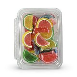 Cavalier Full Size Fruit Agar Jelly Slices, World Famous Quality, Assorted Flavors, Kosher, 1 lb. Tub View 1