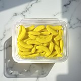 Chewy Banana Shaped Gummy Candy, Bulk Party Tub, 12 Oz View 2