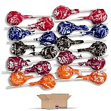 Tootsie Roll Chocolate Candy Filled Lollipops Bulk Value Pack   | Cherry, Chocolate, Grape Orange, Raspberry | 3 Pounds View 4