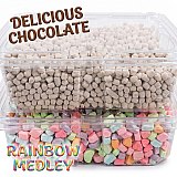 Dehydrated Marshmallows, 10 oz Resealable Container, Choose Chocolate, Rainbow or Variety Pack, Crunchy Sweet Marshmallow Snack View 2
