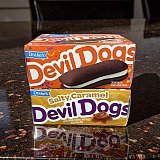 Drake's Devil Dogs Combo Pack – Regular & New Salted Caramel Flavor Snack Cake Cream Sandwiches | 1 Box of Each View 4