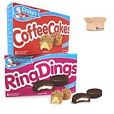 Drake's Coffee Cakes & Ring Dings Combo Pack   8 Count Box | Pack of 2 (16 Total Snack Cakes) View 2