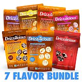 Drizzilicious Mini Rice Cake Bites 8 Flavor Variety Pack: Birthday, Cinnamon, Cookies & Cream, French Toast, Salted Caramel, Lemon, Choc Strawberry, Smores View 2