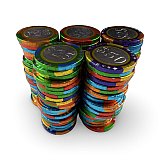 Foil-Wrapped Chocolate Casino Chips – Mixed Denominations | Approx. 100