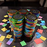 Foil-Wrapped Chocolate Casino Chips – Mixed Denominations | Approx. 100 or 200 Count Options View 5