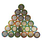 Foil-Wrapped Chocolate Casino Chips – Mixed Denominations | Approx. 100 or 200 Count Options View 6