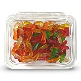 Fruity Flavorful Colorful Nostalgic Gummy Mini Fruit Worms Candy,  1 Lb. Tub
