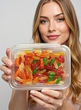 Fruity Flavorful Colorful Nostalgic Gummy Worms Candy,  1 Lb. Tub View 1