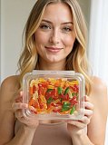Fruity Flavorful Colorful Nostalgic Gummy Worms Candy,  1 Lb. Tub View 2