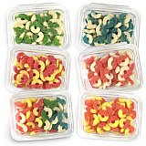 Fruity Flavorful Nostalgic Gummy Rings Candy Featuring 1lb. Apple, Peach, Watermelon, Blue Raspberry, Strawberry Banana and Mixed View 5