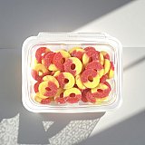 Fruity Flavorful Nostalgic Gummy Rings Candy Featuring 1lb. Apple, Peach, Watermelon, Blue Raspberry, Strawberry Banana and Mixed View 7