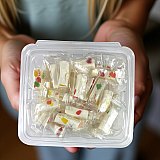 Fruity Jujube Nougat, Sweet Chewy Candy with Tangy Fruit Bits, 1 lb. Tub View 2