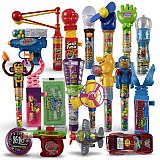 Fun Candy With Built-In Toys Box | 15 Retail-Size Functional Toy Candy Items | Box Varies | Includes Grinders, Cars, Fans, Clackers & More View 1