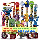 Fun Candy With Built-In Toys Box | 15 Retail-Size Functional Toy Candy Items | Box Varies | Includes Grinders, Cars, Fans, Clackers & More View 2