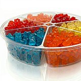 Gourmet Candy Gift Gummy Bear Tray | 2.4 lbs Gummy Candy Assortment with Premium Fruit Flavors | Perfect for Gifting & Sharing | 6-Compartment Gift Tray View 4