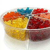 Gourmet Candy Gift Gummy Bear Tray | 2.4 lbs Gummy Candy Assortment with Premium Fruit Flavors | Perfect for Gifting & Sharing | 6-Compartment Gift Tray View 5