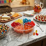 Gourmet Candy Gift Gummy Bear Tray | 2.4 lbs Gummy Candy Assortment with Premium Fruit Flavors | Perfect for Gifting & Sharing | 6-Compartment Gift Tray View 7