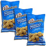 Grandma's Mini Vanilla Sandwich Cremes, 3.71 Oz Big Bags, 12 Pack View 3