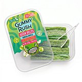 Gummy Rush Sour Belts, 10oz Container, Non GMO, Real Fruit Juice, No Artificial Colors, Top 6 Allergen Free | Green Apple