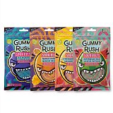 Gummy Rush Sour Belts, 3.4oz Bag, Fruit Favorites | Strawberry Lemonade, Mango Passion, Blue Raspberry, Watermelon Wave