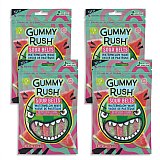 Gummy Rush Sour Belts, 3.4oz Bag, Non GMO, Real Fruit Juice, No Artificial Colors, Top 6 Allergen Free | Watermelon Wave