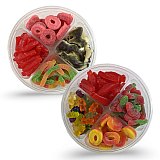 Halal Turkish Gummy Candy Tray – 4 Compartment Assorted Gummies (Approx. 1 lb 2 oz Each) | Beef Gelatin | Imported from Turkey | 2 Trays