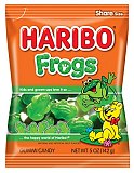 Haribo Gummi Candy, Frogs, 5 oz. Bag (Pack of 12), CLEAR View 1