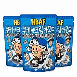 HBAF Korean Imported Exotic Coated Almonds,  3 Pack | Cookie & Cream